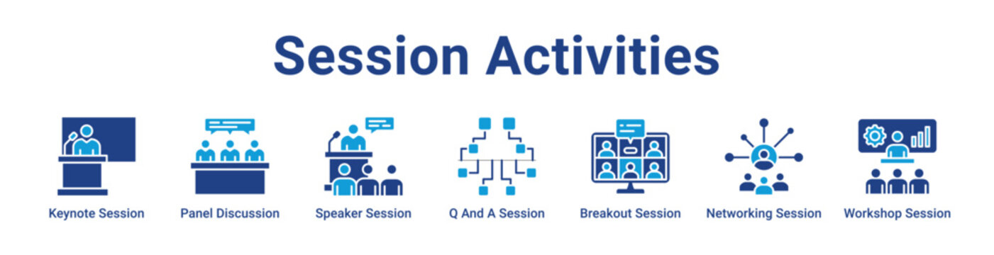 Session Activities Web Icon Banner and Collection