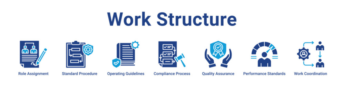 Work Structure Web Icon Banner and Collection