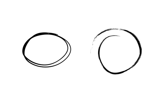 Circle illustration isolated on transparent background, minimal geometric design element for modern graphics, logos, frames and creative compositions.