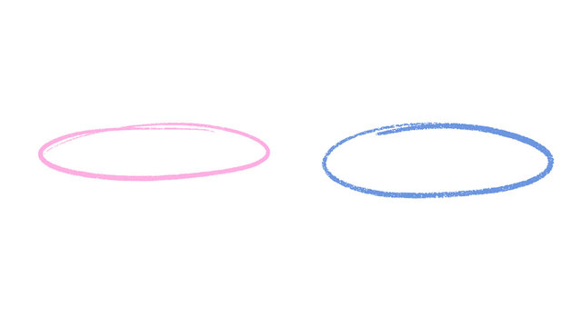 Circle illustration isolated on transparent background, minimal geometric design element for modern graphics, logos, frames and creative compositions.