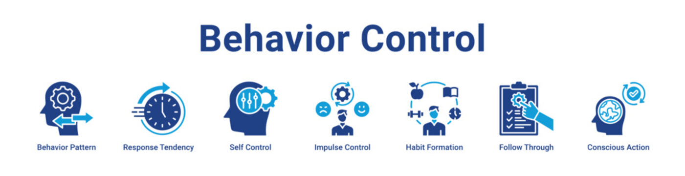 -Behavior Control Web Icon Banner and Collection