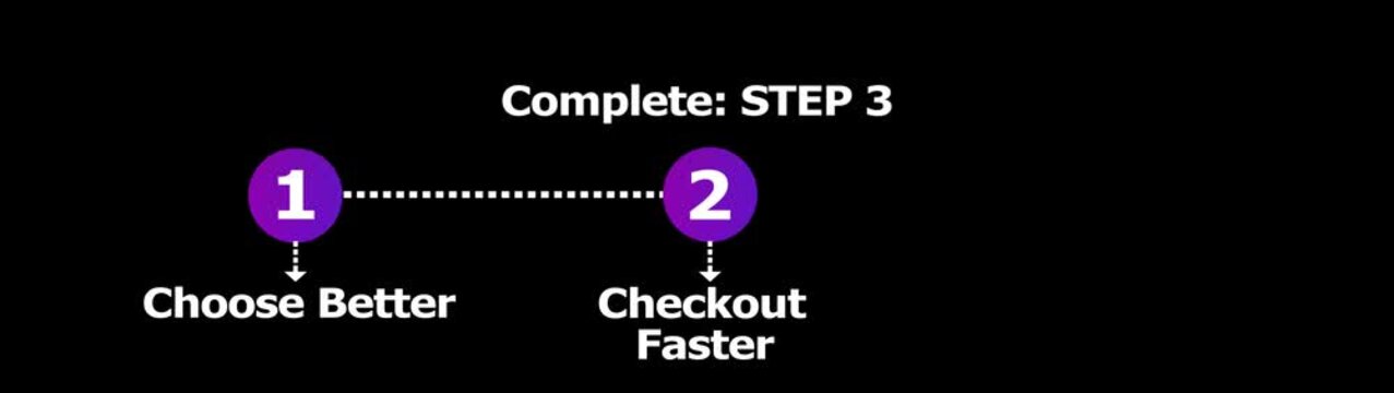 Complete step 3 for smoother checkout process. Checkout step completed. Progress indicator shows step 2. Checkout faster and enjoy smoother process. Visual representation of progress.
