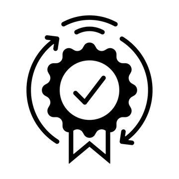 Quality Of Service Icon - Solid Black
