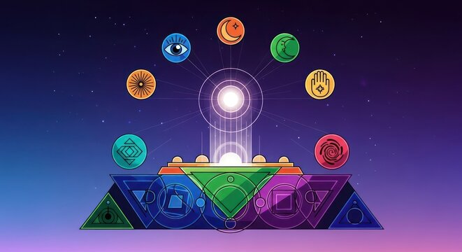 Esoteric Sacred Geometry Spiritual Background.