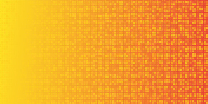 Gold disco party pattern. Yellow square sequin mosaic texture background. Abstract golden shining glitter halftone wallpaper. Pop up comic sparkling glitter backdrop. Retro vector design template