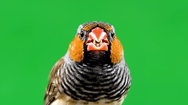 Close-Up of Bird with Bright Colors in a Collage Format