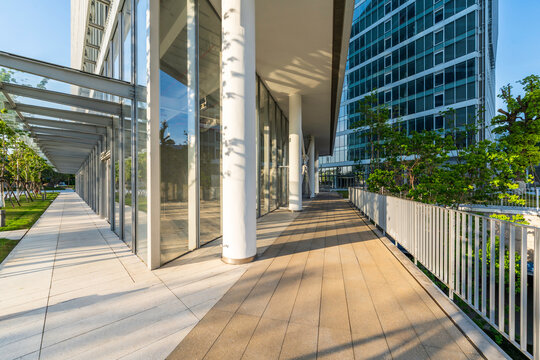 office building in city
