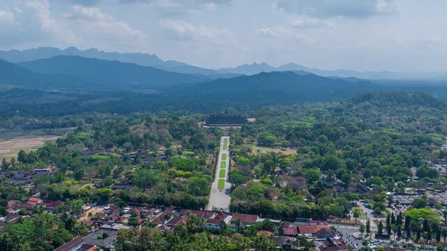 Ancient largest Buddhist Borobudur Temple in Yogyakarta, Indonesia.