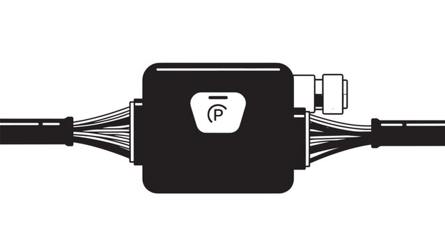 Electronic cable splitter adapter with multiple connectors and central junction box.