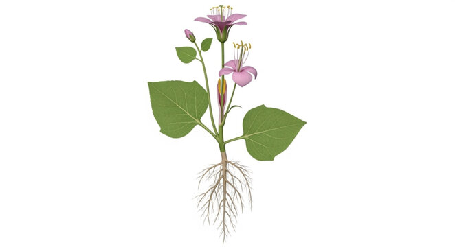 Detailed illustration of flowering plant.