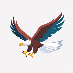 Obraz premium Stylized Eagle in Flight