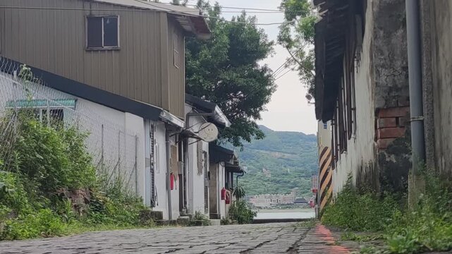 View of bike path, New Taipei City, Taiwan &ndash; May 12, 2026: Views of Danjiang Bridge, New Taipei City, Taiwan