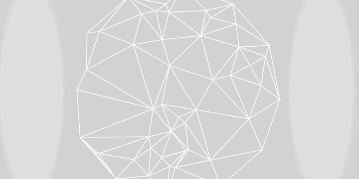 abstract vector science background with triangulated sphere, network template gradient elegant tarnsprency