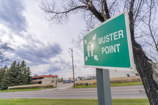 Muster Point sign on industrial estate
