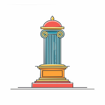 Stylized Ionic Column Illustration