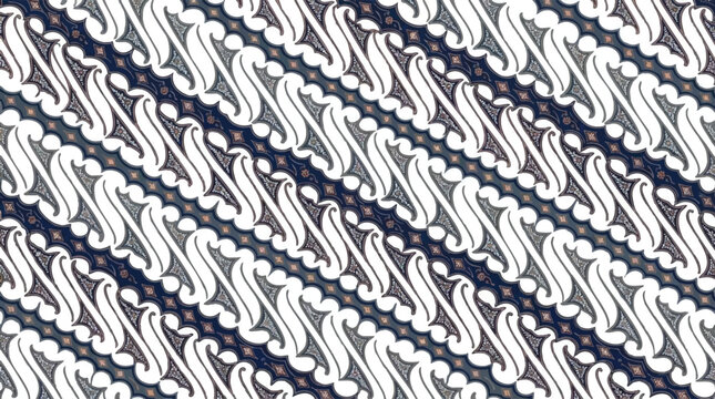 Traditional Parang Batik Seamless Pattern with Dotted Texture