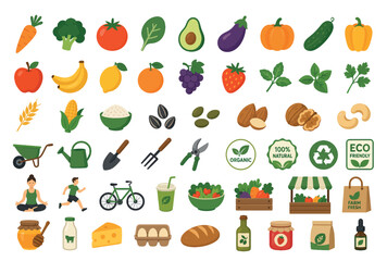 Obraz premium Variety of Fresh Organic Produce.
