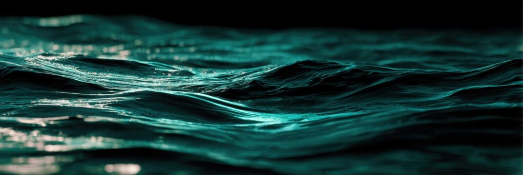Close-up of dark teal water surface with gentle ripples and reflections.