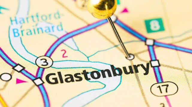 Glastonbury Connecticut Map Historic New England