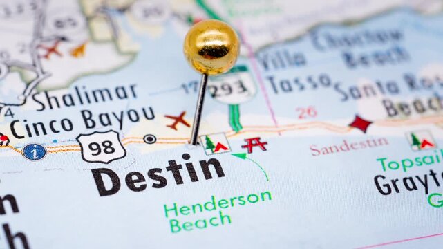 Destin Florida Map Emerald Coast Beach