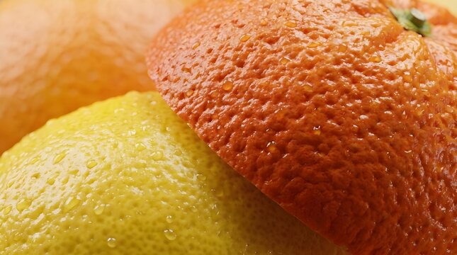 ture
Realistic close-up of citrus fruit peel texture with detailed pores and vibrant natural colors.