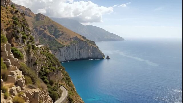 Amalfi Coast, Mediterranean Sea, Italy.