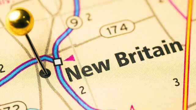 New Britain Connecticut Map Central City