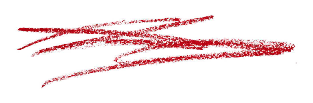 red pencil strokes isolated on transparent background