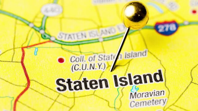 Staten Island New York Map NYC Borough