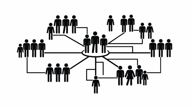 People connected in a network.