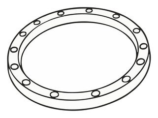 Obraz premium LED ring light line art icon vector illustration. Generative AI