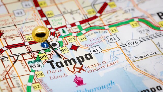Tampa Florida Map Gulf Coast Metro