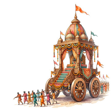 Rath yatra concept on background.