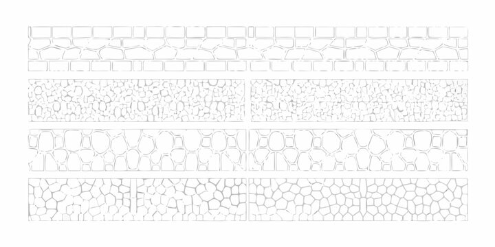 Stone wall cross section patterns architectural detail vector illustration on white background high quality professional