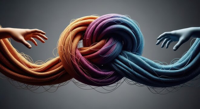 Interconnected Hands Rope Unity.