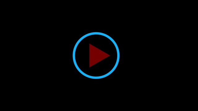 Simple play button icon on a white background for media playback and streaming services. Symbolizing start, action, and media playback.