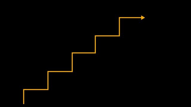 Upward zigzag line arrow graph moving up concept of stock market business growth, financial profit, business trend, company growth, economic growth.
