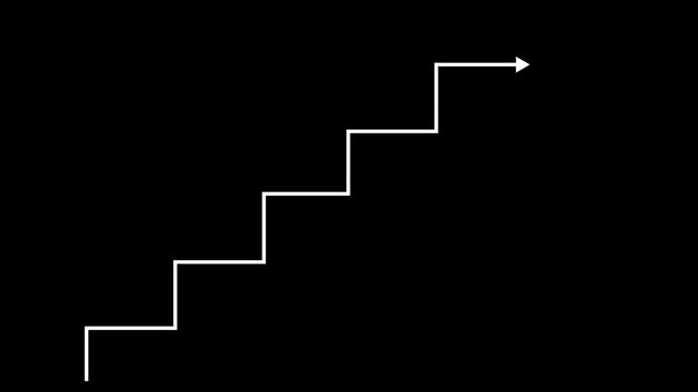 Upward zigzag line arrow graph moving up concept of stock market business growth, financial profit, business trend, company growth, economic growth.