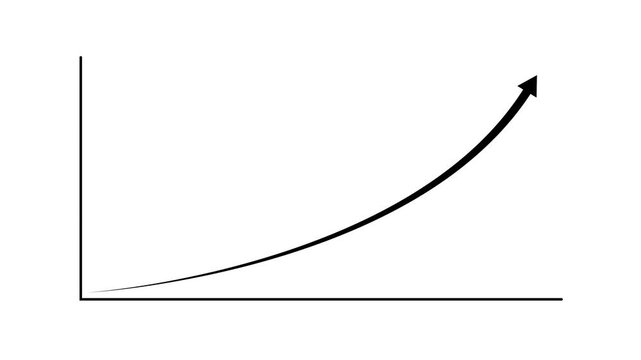 Arrow chart with new high revenue, growth earning business success report concept.