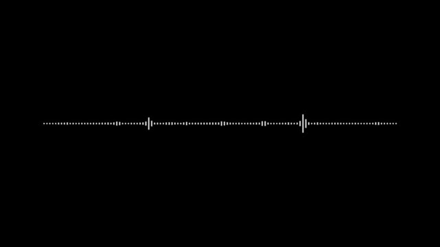Audio music timeline bar moving on track with alpha channel, Sound wave pattern audio visual waveform. Audio spectrum waveform animation, 