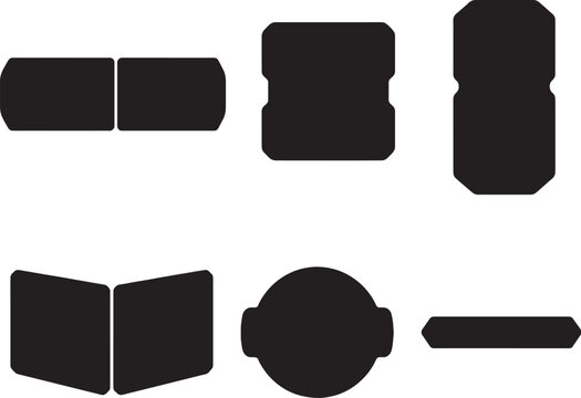 Match day scoreboard silhouette bundle minimal black vector set