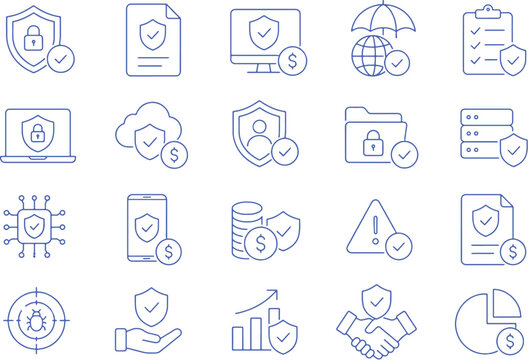 Incident Reporting Icon Collection Minimal Outline Vector System Alert Monitoring Log Report UI UX