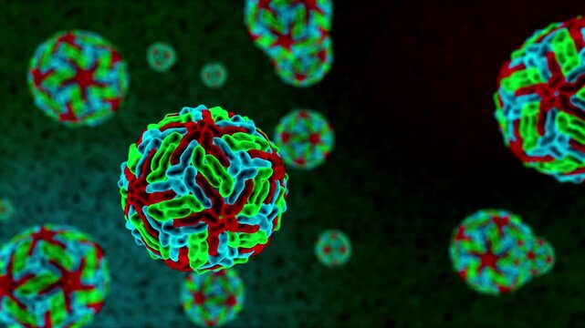 4K Ultra HD footage of a Hantavirus dangerous respiratory virus alert screen displaying a critical infection outbreak notice and public health biosecurity warning.