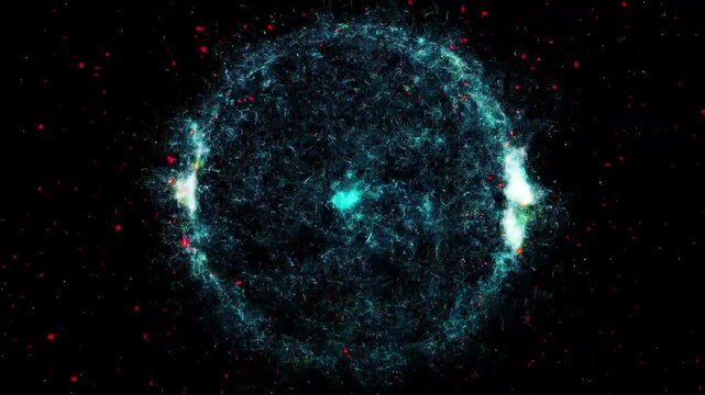 4K Ultra HD footage of a Flu virus title animation featuring influenza pathogen particles and dynamic medical typography design.