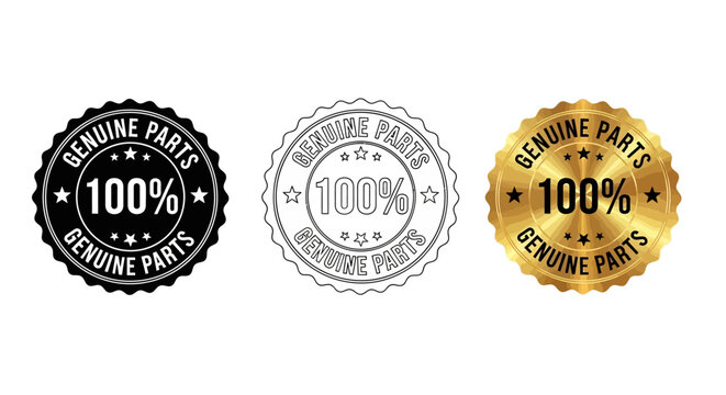 100% Genuine Parts Emblem - Ensuring Authenticity and Quality Assurance for Your Products
