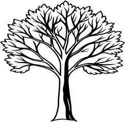 Obraz premium vector tree silhouette