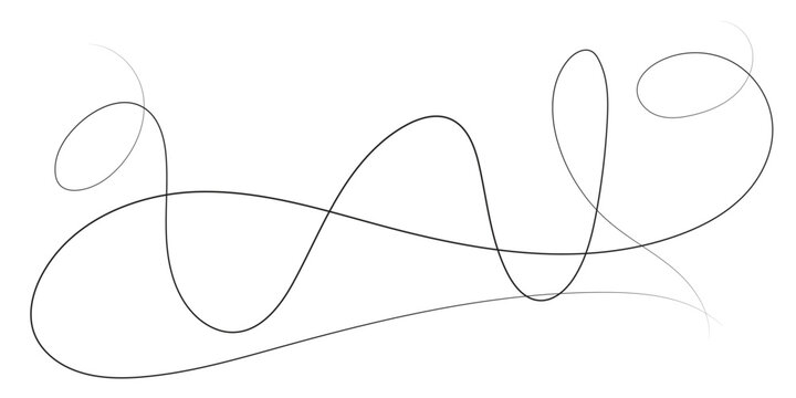 Abstract continuous line drawing with flowing curves.