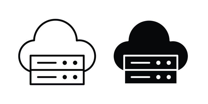 Cloud server icon Illustration set Eps10