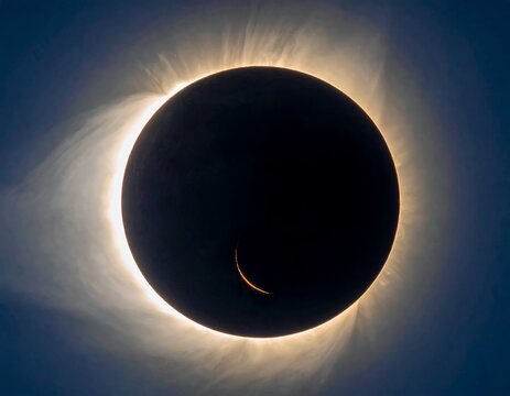 Total Solar Eclipse - A Celestial Dance of Light and Shadow.