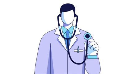 Fototapeta premium Doctor with stethoscope on neck.